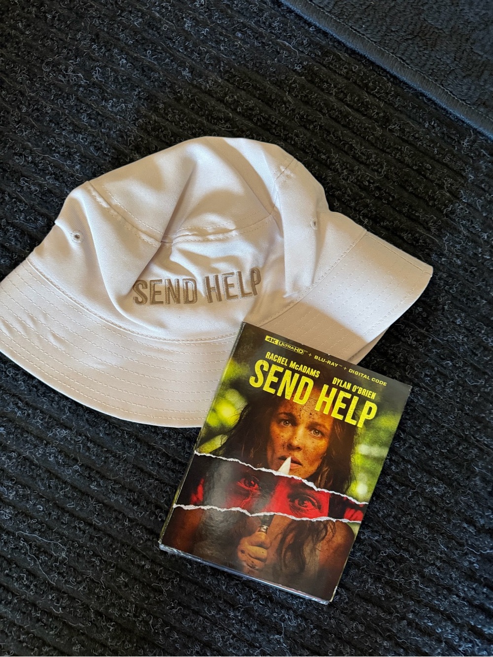 Send Help DVD and PR package hat